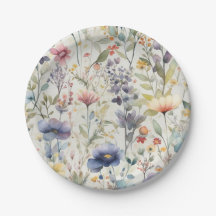 Belle plaque papier Fleur sauvage