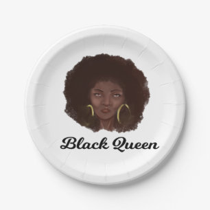Assiettes En Carton Belle Reine noire