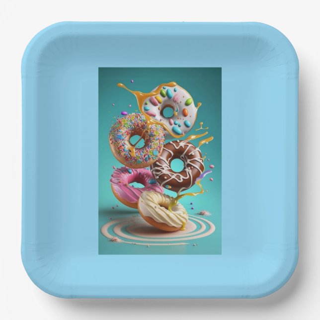 Assiettes En Carton "Belles beignets : une plaque de papier douillette (Recto)