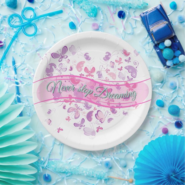 Assiettes En Carton Belles papillons (Fête)
