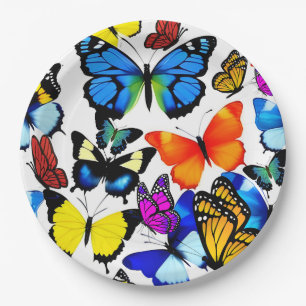 Assiettes En Carton Belles papillons