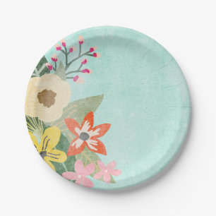 Assiettes En Carton Belles plaques en papier de fleurs
