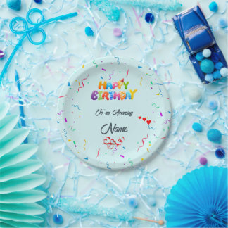 Assiettes En Carton Belles plaques sur mesure pour fêtes d'anniversair