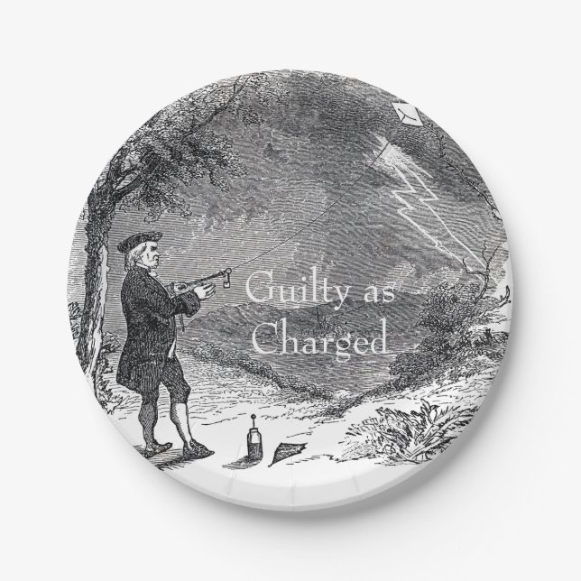 Assiettes En Carton Ben Franklin condamné (Devant)