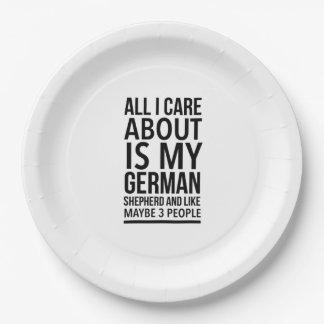 Assiettes En Carton Berger allemand drôle