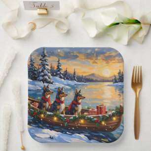 Assiettes En Carton Berger d'Anatolie Noël Bateau Vacances