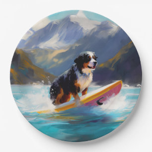 Assiettes En Carton Bernese Mountain Beach Surf Paining