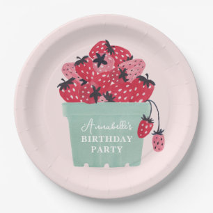 Assiettes En Carton Berry First Birday Party fraise