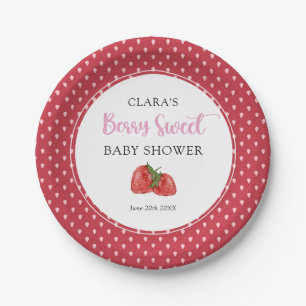 Assiettes En Carton Berry fraise Baby shower sucré