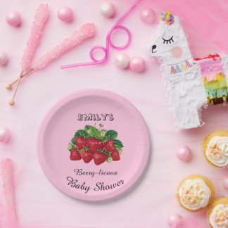 Assiettes En Carton Berry-licous Baby Shower