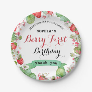 Assiettes En Carton Berry Lovely Premier anniversaire