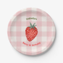 Berry Premier Anniversaire Plaques de papier rose