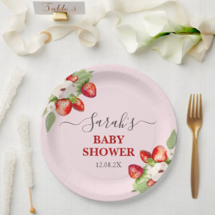 Assiettes En Carton Berry Sweet Baby shower