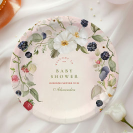 Assiettes En Carton Berry Sweet Baby shower