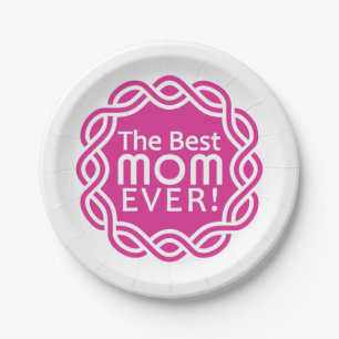 Assiettes En Carton BEST MOM plaques de papier personnalisées
