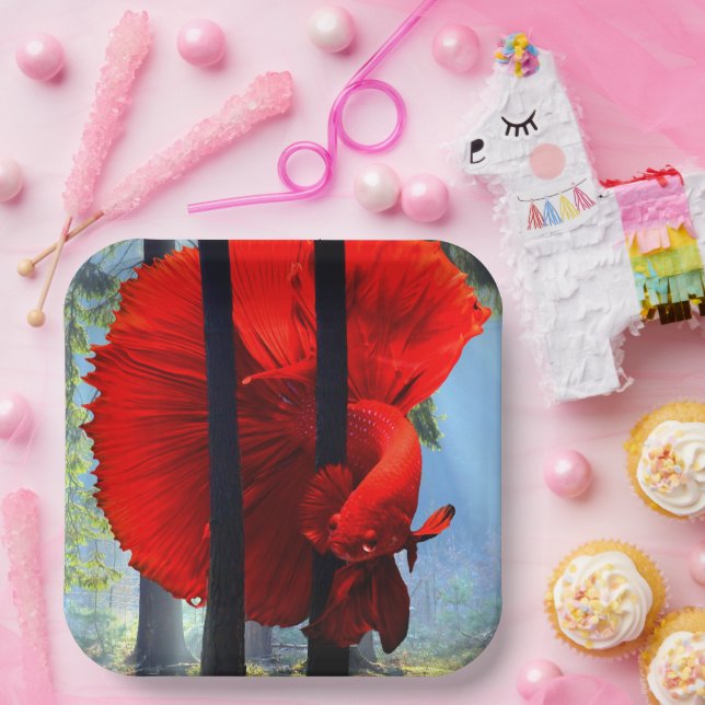 Assiettes En Carton Betta rouge (Fête)