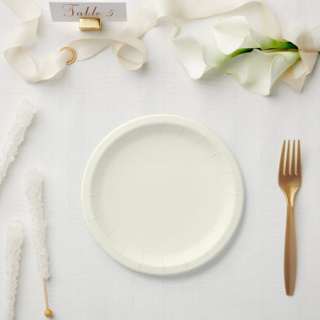 Assiettes En Carton Beurre jaune (Mariage)