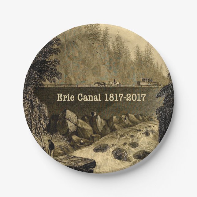 Assiettes En Carton Bicentenaire du canal Erie historique (Devant)