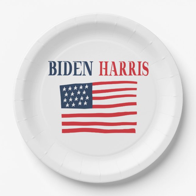 Assiettes En Carton Biden Harris 2020 (Devant)