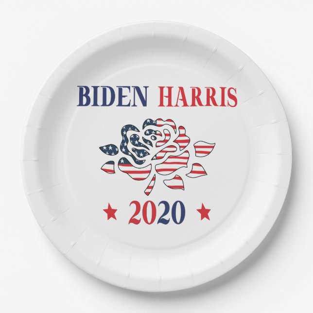 Assiettes En Carton Biden Harris 2020 (Devant)