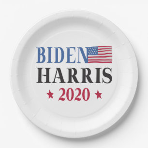 Assiettes En Carton Biden Harris 2020