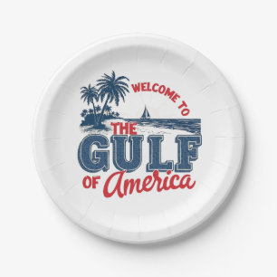 Assiettes En Carton Bienvenue dans le Golfe d'Amérique Immigrant Mexic