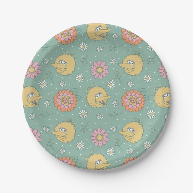 Assiettes En Carton Big Bird | Good Vibes Floral Pattern (Devant)
