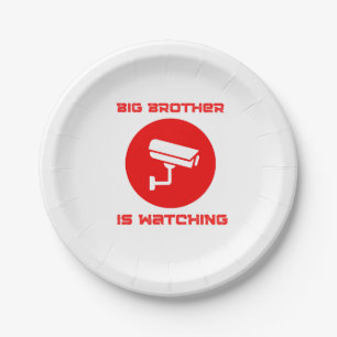 Assiettes En Carton Big Brother regarde 1984 ingsoc