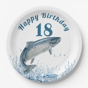 Assiettes En Carton Big Fish In Water 18th Birthday Party Plaque papie