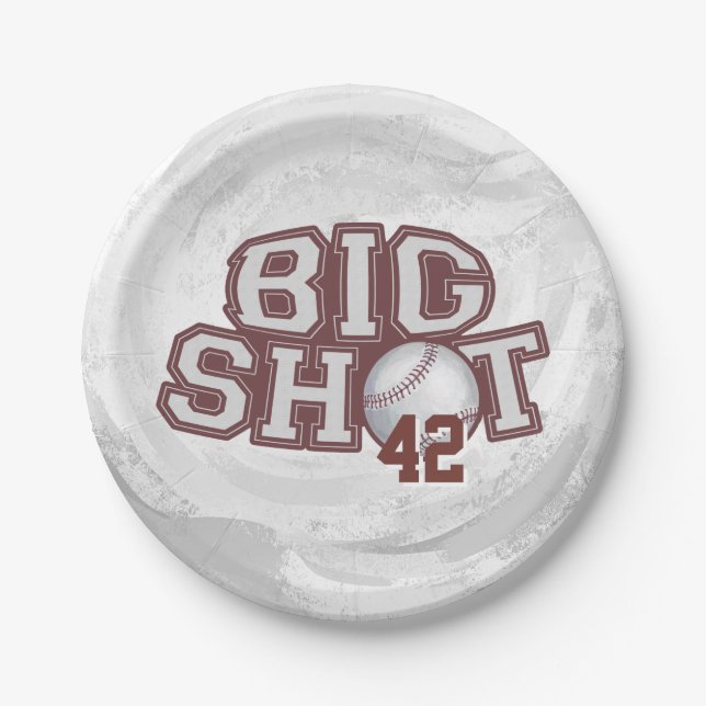 Assiettes En Carton Big Shot Basball (Devant)