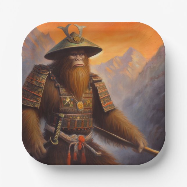 Assiettes En Carton Bigfoot Samurai (Recto)