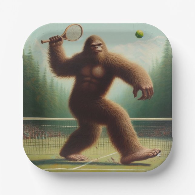 Assiettes En Carton Bigfoot Tennis (Recto)