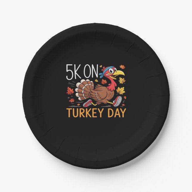 Assiettes En Carton Bigfoot Turquie Citrouille Thanksgiving Day Classi (Devant)