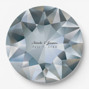 Assiettes En Carton Bijouterie Diamond Bling Élégant Jewel Party