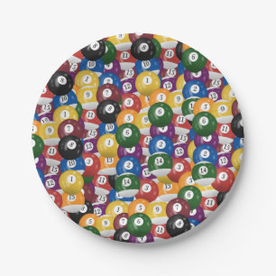 Assiettes En Carton Billiard Ball Collection