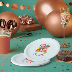 Assiettes En Carton Birthday Boy Puzzle Amour aux pièces