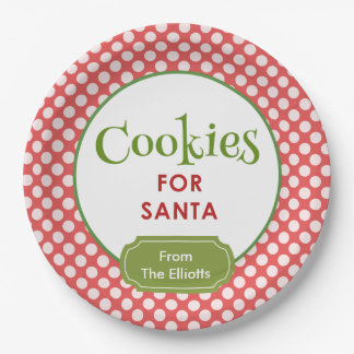 Assiettes En Carton Biscuits customisés de Noël pour Père Noël