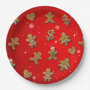 Assiettes En Carton Biscuits de pain d'épice