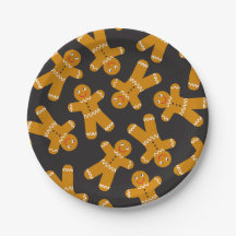 Biscuits en pain d'épice sur noir