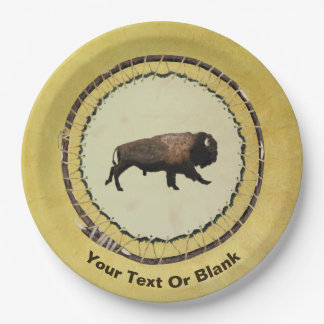 Assiettes En Carton Bison galopant