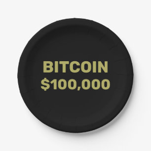Assiettes En Carton Bitcoin 100000 Célébration