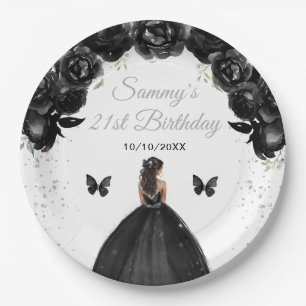 Assiettes En Carton Black Dark Skin Princess Anniversaire