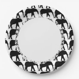 Assiettes En Carton Blanc-Blanc-Eléphant—Lace_M-L