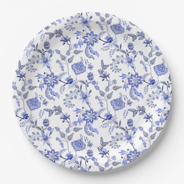 Assiettes En Carton Bleu (Devant)