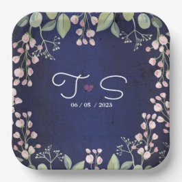 Assiettes En Carton Bleu