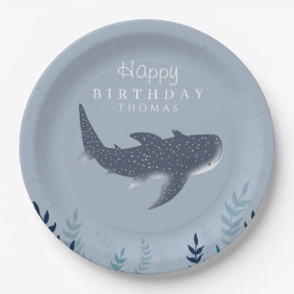 Assiettes En Carton Bleu adorable sous la mer Manta Ray Anniversaire