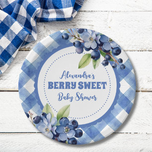 Assiettes En Carton Bleu Berry Baby shower doux