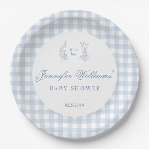 Assiettes En Carton Bleu classique simple bébé garçon douilles papier