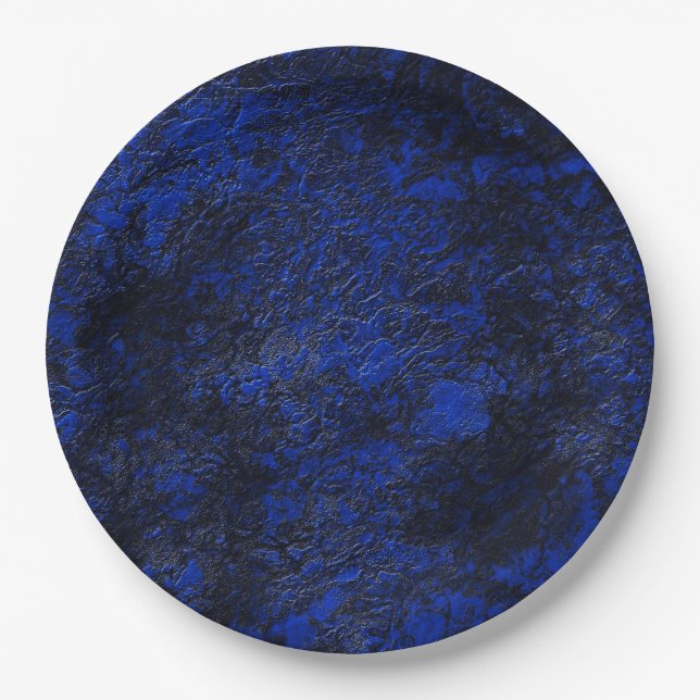 Assiettes En Carton Bleu cobalt (Devant)