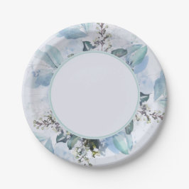 Assiettes En Carton Bleu Dusty